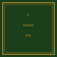 Karshak B.Ed. College Logo